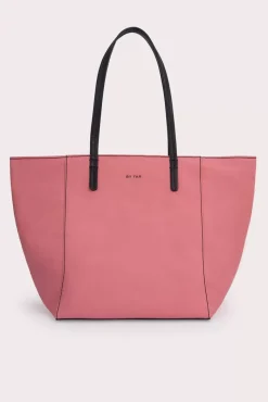 Club Tote Taffy Pink And Black Canvas And Nappa Leather