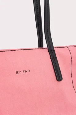 Club Tote Taffy Pink And Black Canvas And Nappa Leather