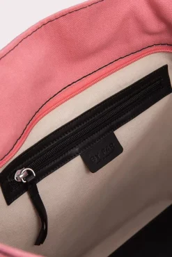 Club Tote Taffy Pink And Black Canvas And Nappa Leather