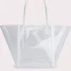 Club Tote Transparent White Pu