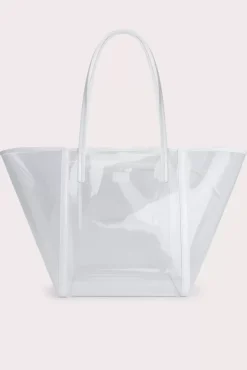 Club Tote Transparent White Pu