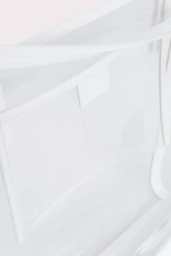 Club Tote Transparent White Pu