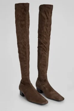 Colette Wood Stretch Suede Leather