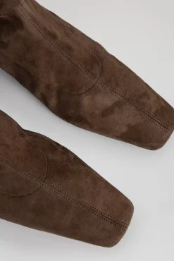 Colette Wood Stretch Suede Leather