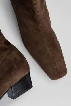 Colette Wood Stretch Suede Leather