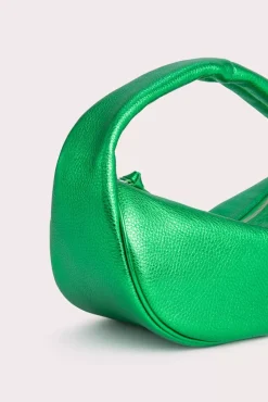 Cush Green Metallic Grain Leather