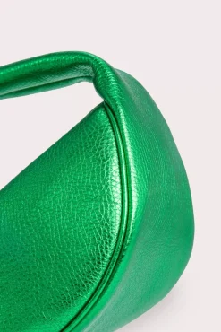 Cush Green Metallic Grain Leather