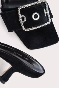 Davina Black Suede Leather