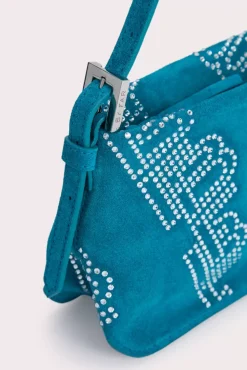 Dulce Azur Suede And Crystals