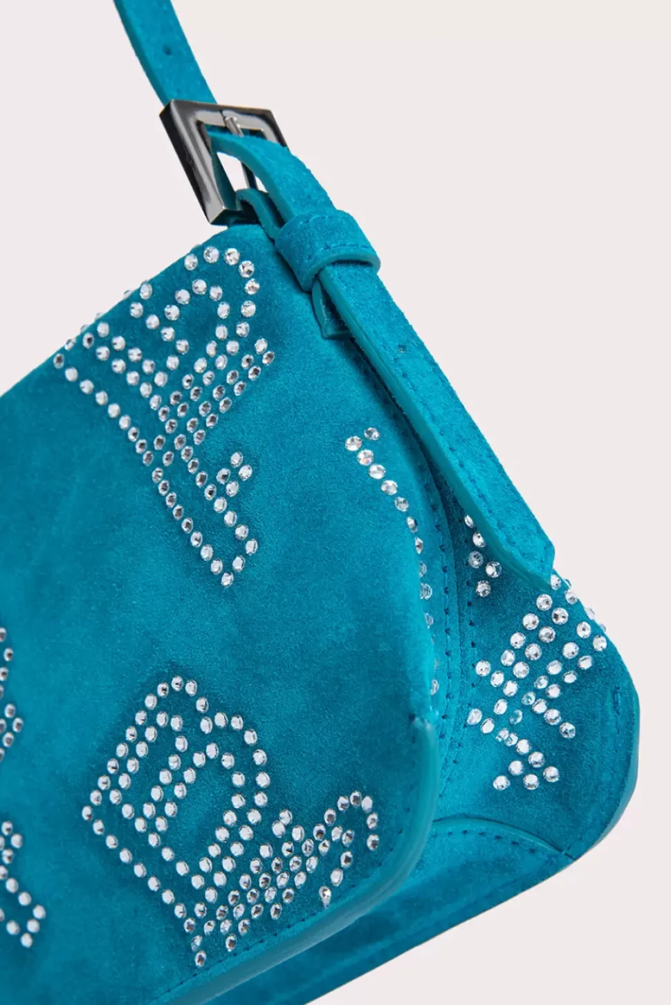 Dulce Azur Suede And Crystals