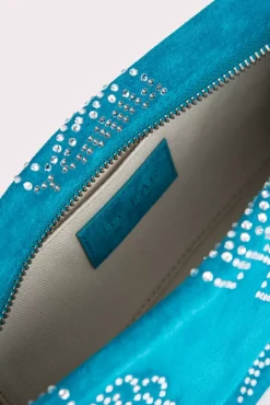 Dulce Azur Suede And Crystals