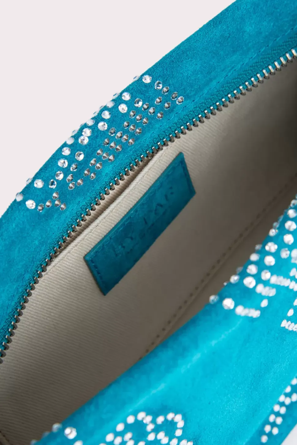 Dulce Azur Suede And Crystals