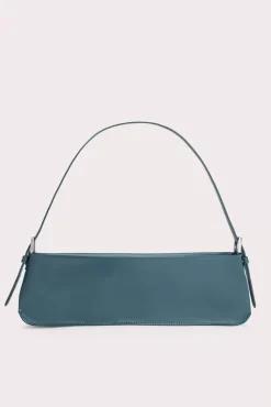 Dulce Long Petrol Semi Patent Leather