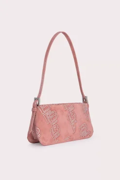 Dulce Salmon Suede And Crystals