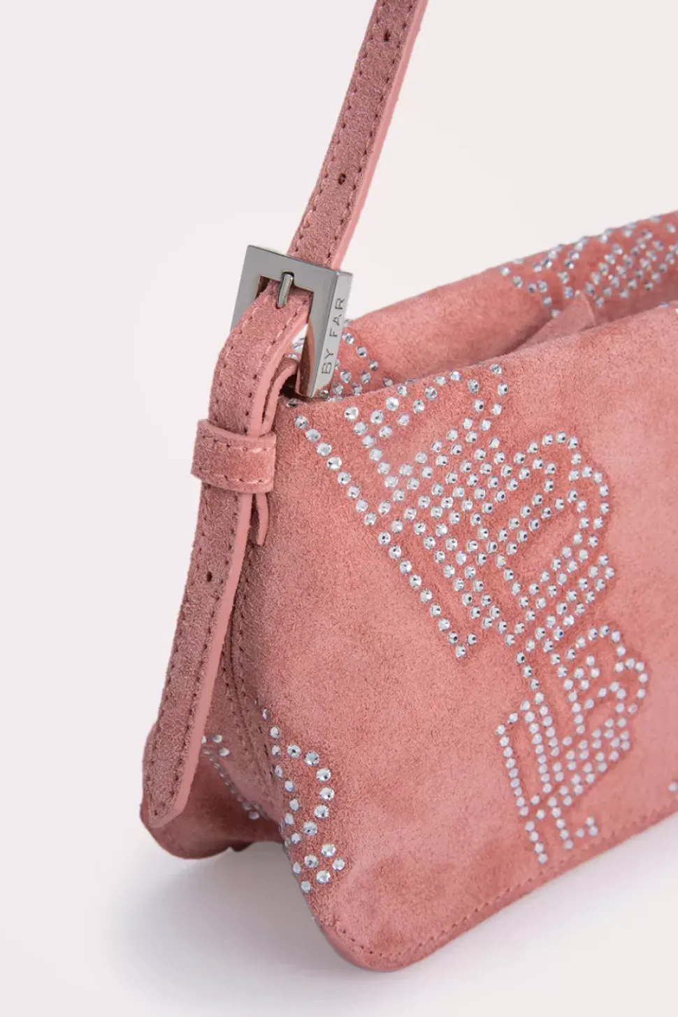 Dulce Salmon Suede And Crystals