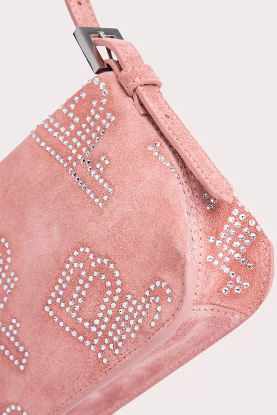 Dulce Salmon Suede And Crystals