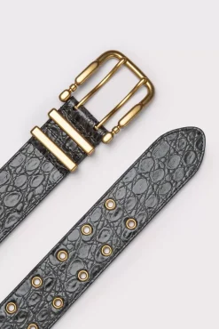 Duo Cement Circular Croco Embossed Leather