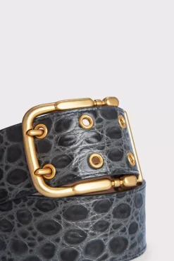 Duo Cement Circular Croco Embossed Leather