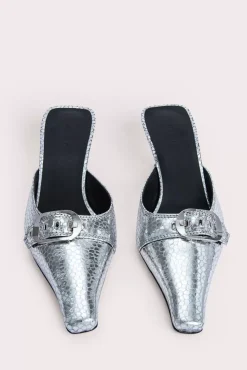 Evelyn Silver Flagstone Leather