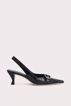 Evita Black Maxi Croco And Nappa Leather