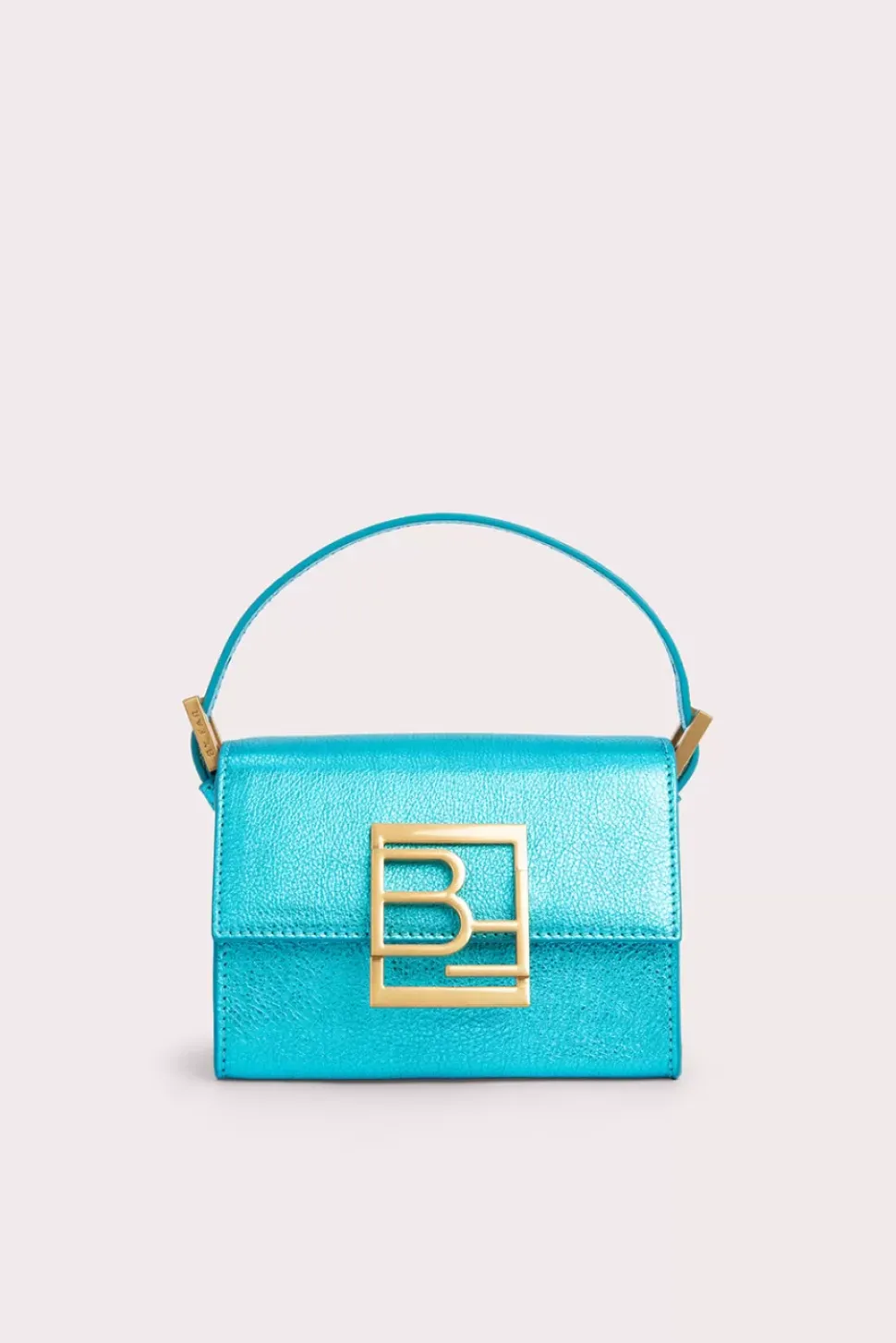Fran Aqua Metallic Grain Leather