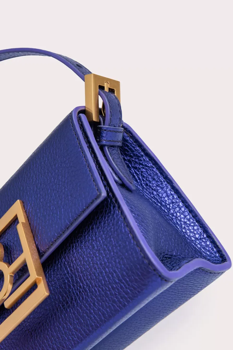 Fran Ultraviolet Metallic Grain Leather