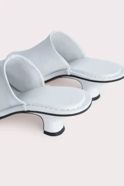 Frankie White Stretch Leather