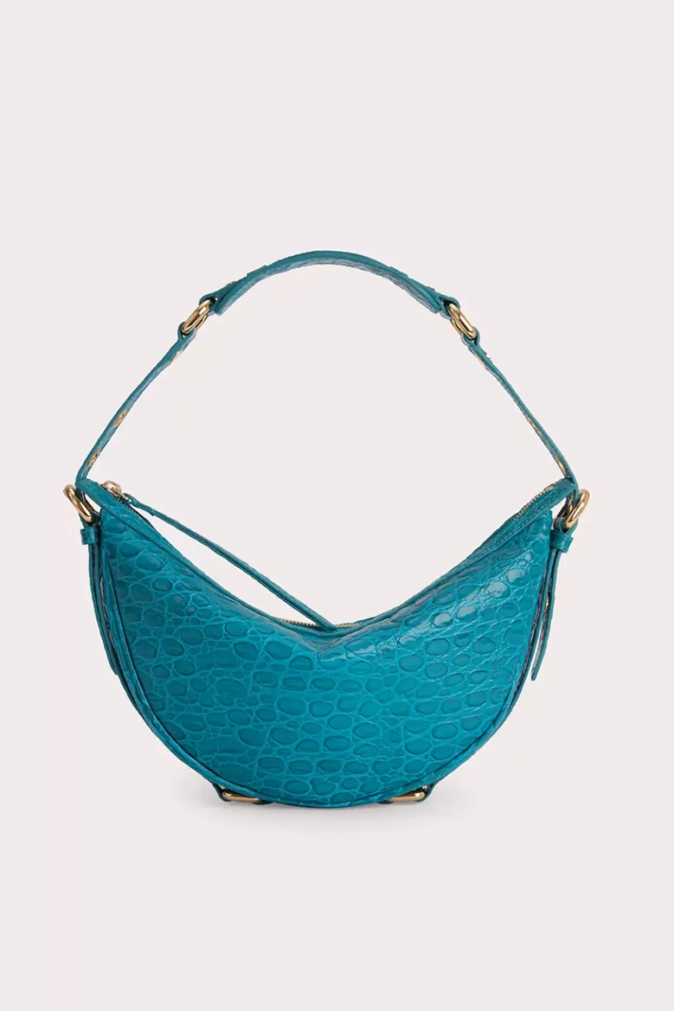 Gib Azur Circular Croco Embossed Leather