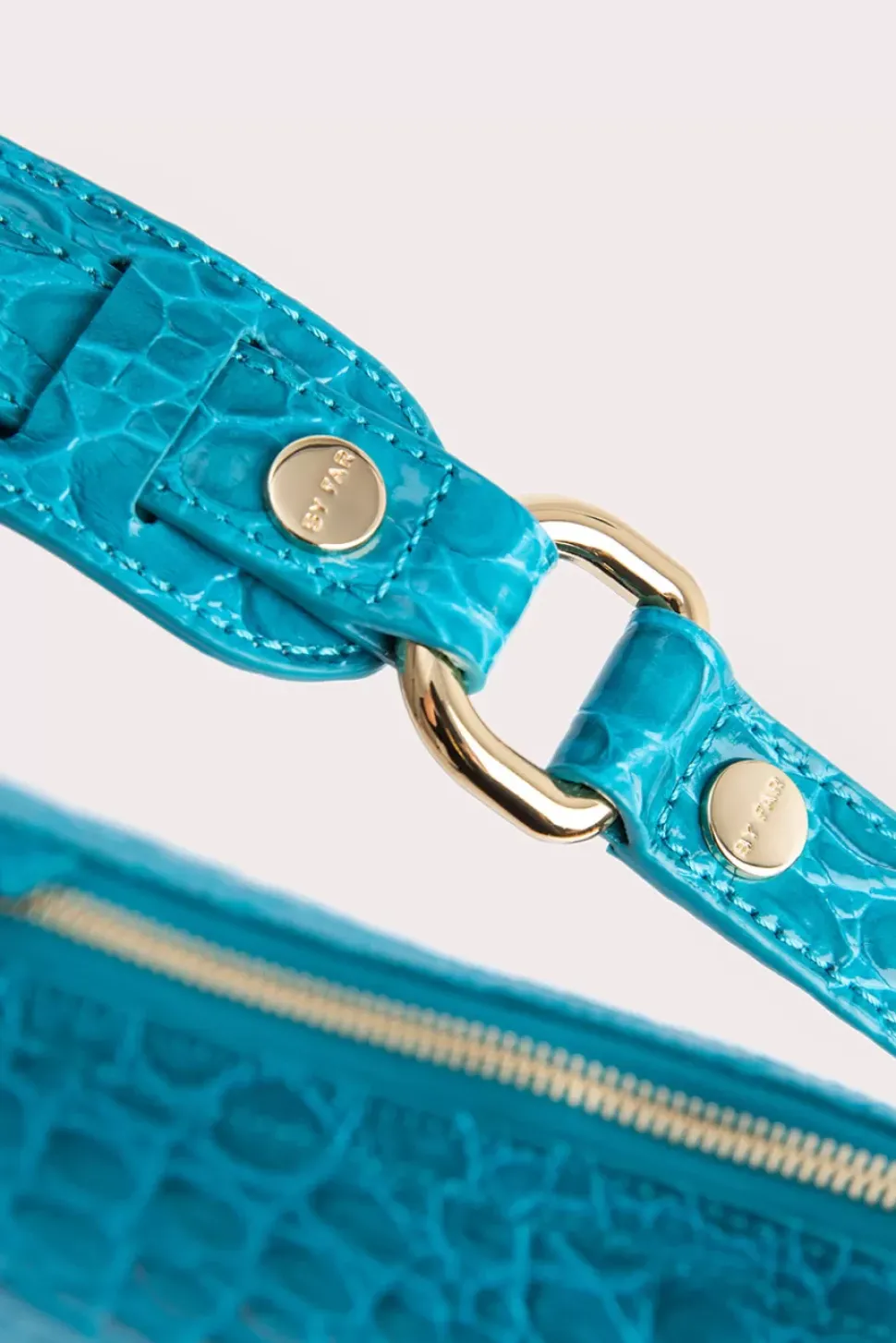 Gib Azur Circular Croco Embossed Leather