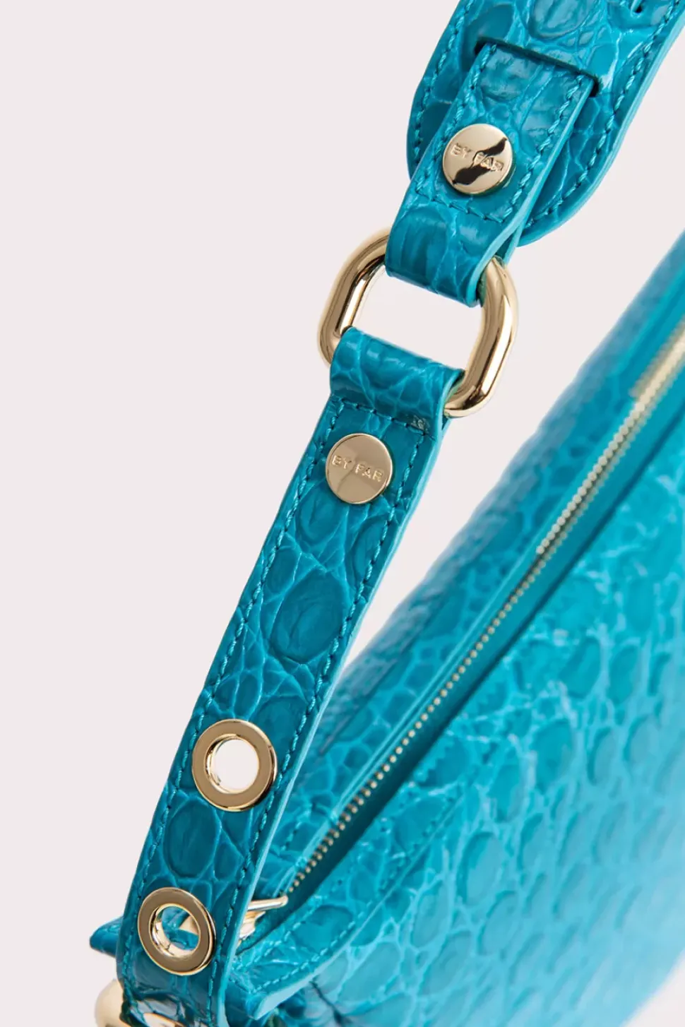 Gib Azur Circular Croco Embossed Leather