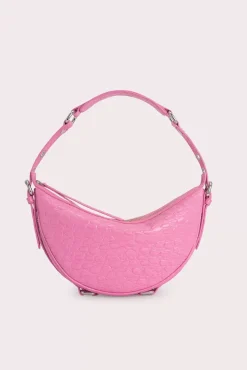Gib Lipstick Circular Croco Embossed Leather