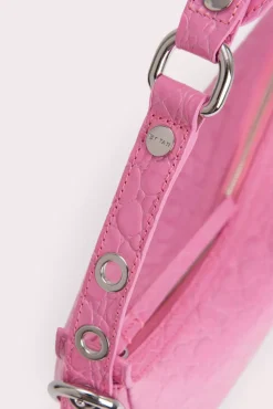 Gib Lipstick Circular Croco Embossed Leather