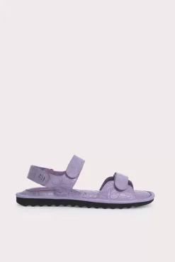 Gideon Purple Haze Circular Croco Embossed Leather
