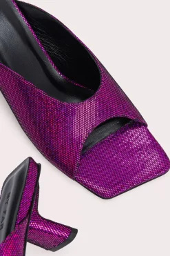 Huston Fuchsia Disco Dot Leather