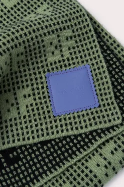 Jacquard Grid Scarf Camouflage Wool