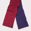 Jacquard Grid Scarf Ruby Wool