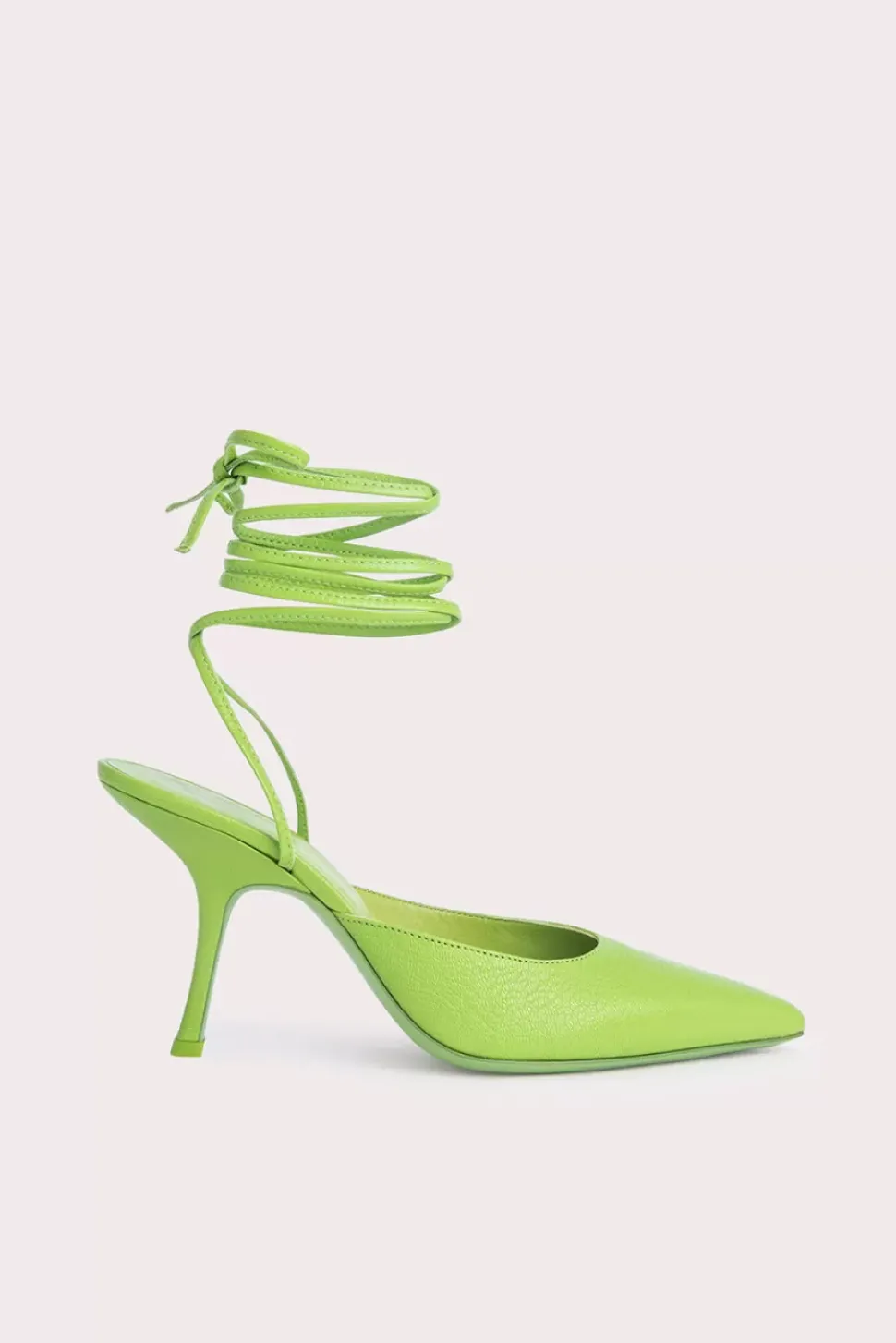 Jen Pistachio Grained Leather