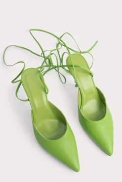 Jen Pistachio Grained Leather