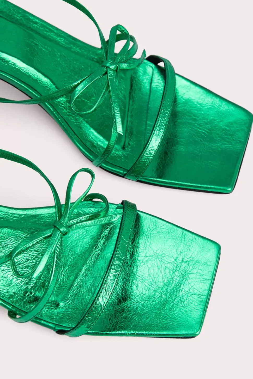 June Clover Green Metallic Leather