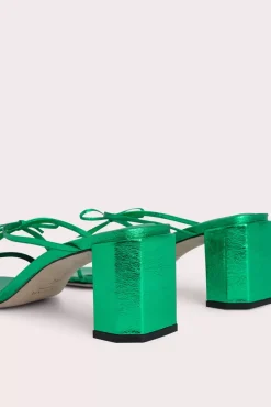 June Clover Green Metallic Leather
