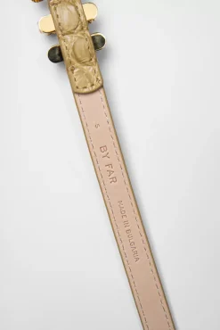 Kat Flax Circular Croco Embossed Leather