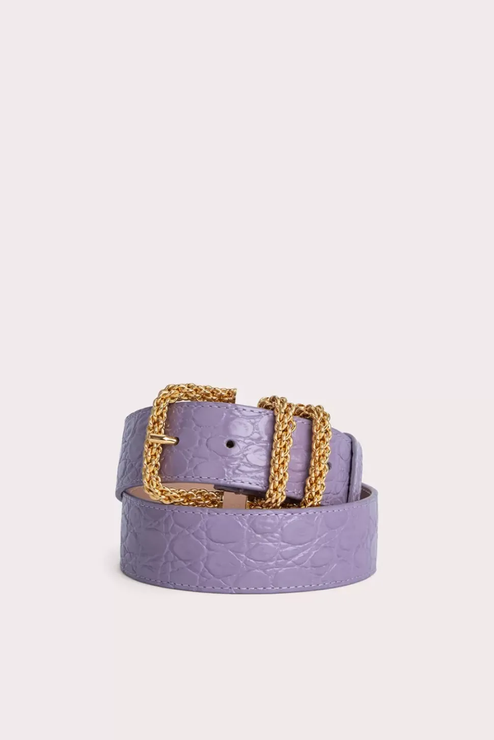 Katina Purple Haze Circular Croco Embossed Leather