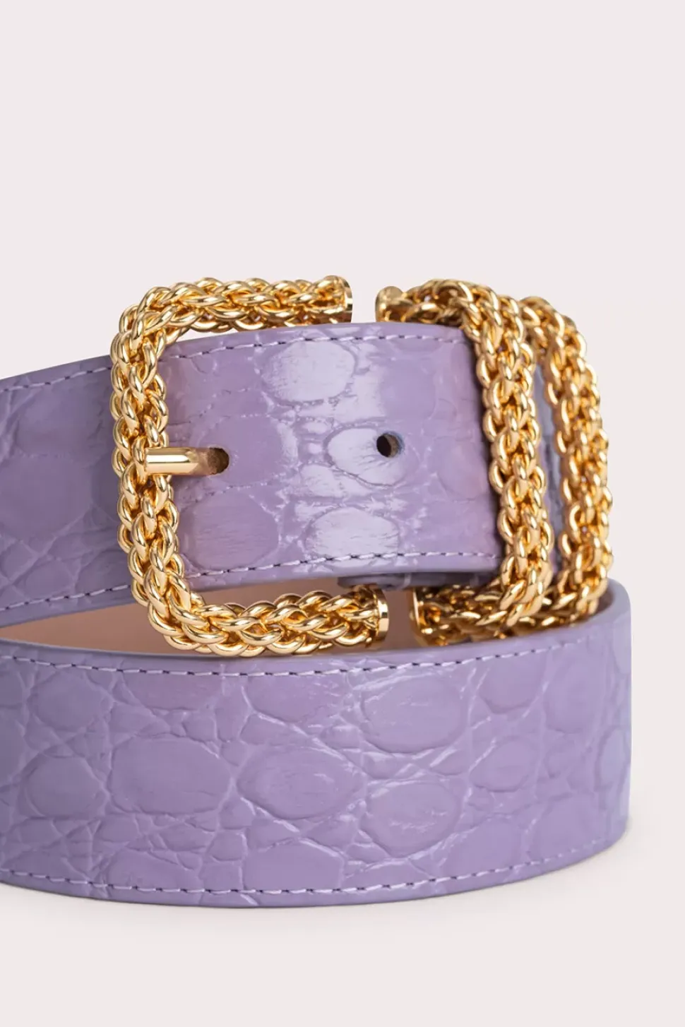 Katina Purple Haze Circular Croco Embossed Leather