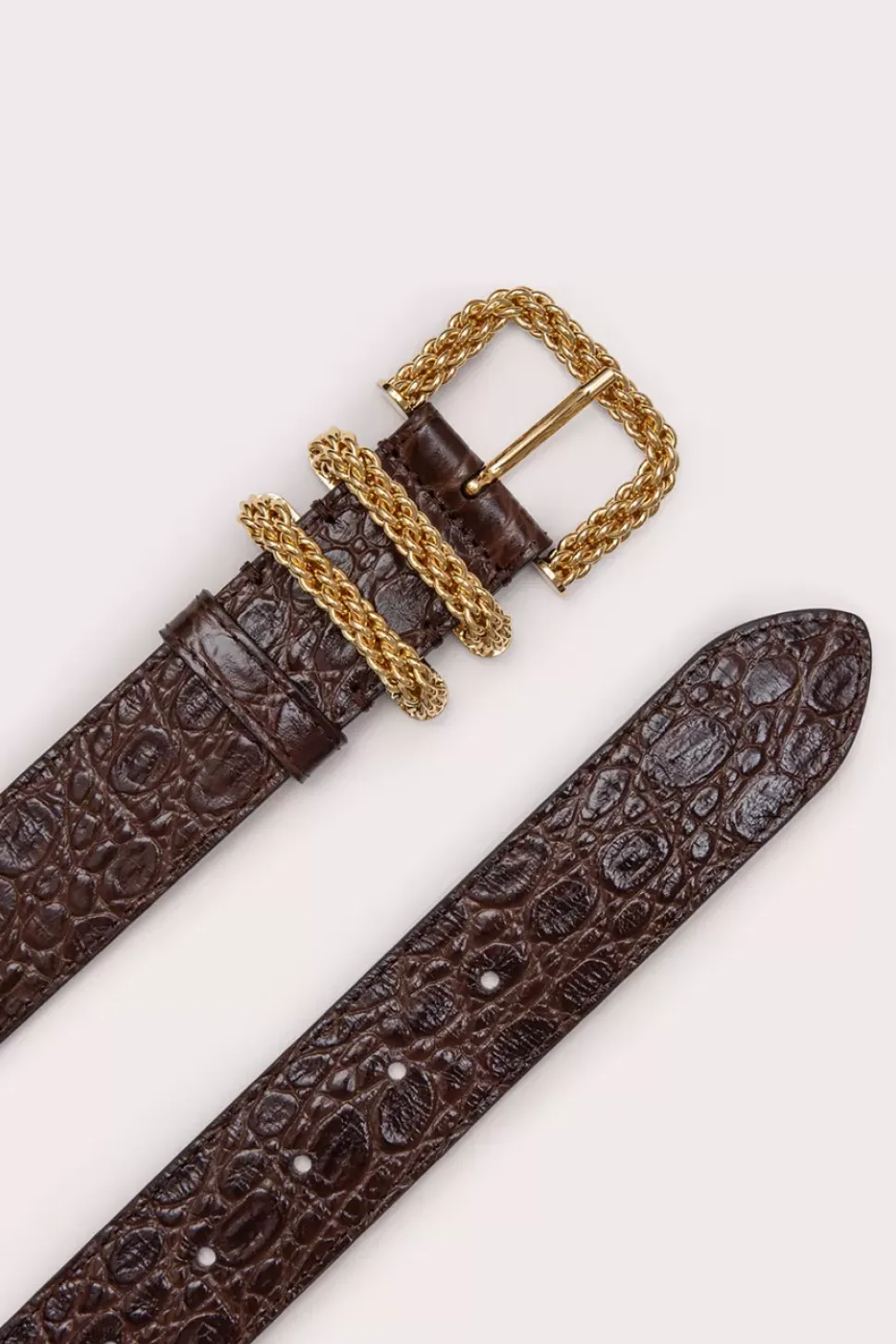 Katina Sequoia Circular Croco Embossed Leather