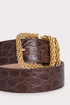 Katina Sequoia Circular Croco Embossed Leather
