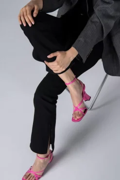Kersti Hot Pink Grained Leather