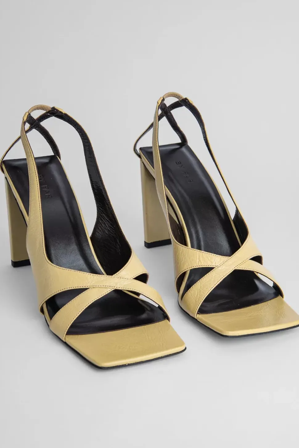 Kseniya Yellow Creased Leather