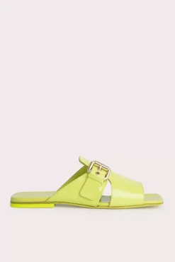 Lago Acid Green Semi Patent Leather