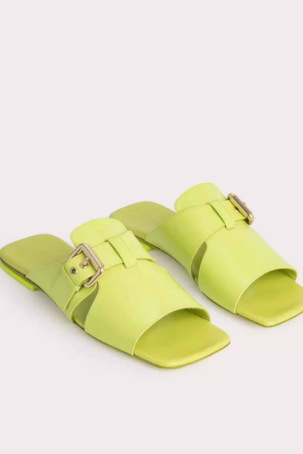 Lago Acid Green Semi Patent Leather