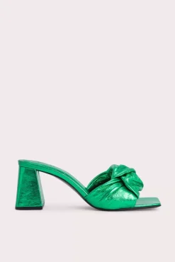 Lamar Clover Green Metallic Leather